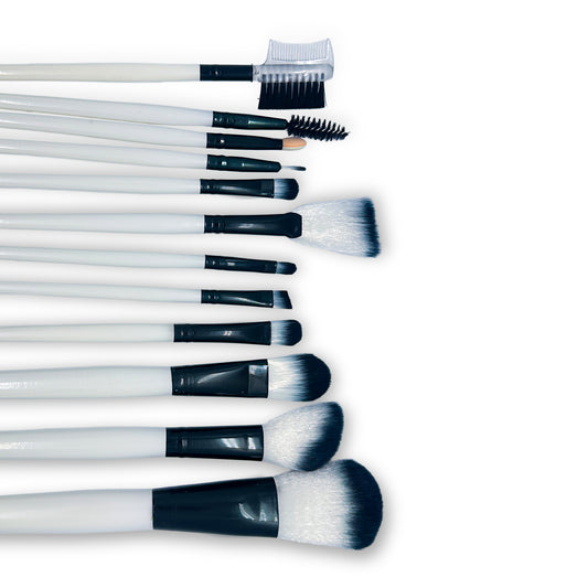 12-Piece White Makeup Brush Set