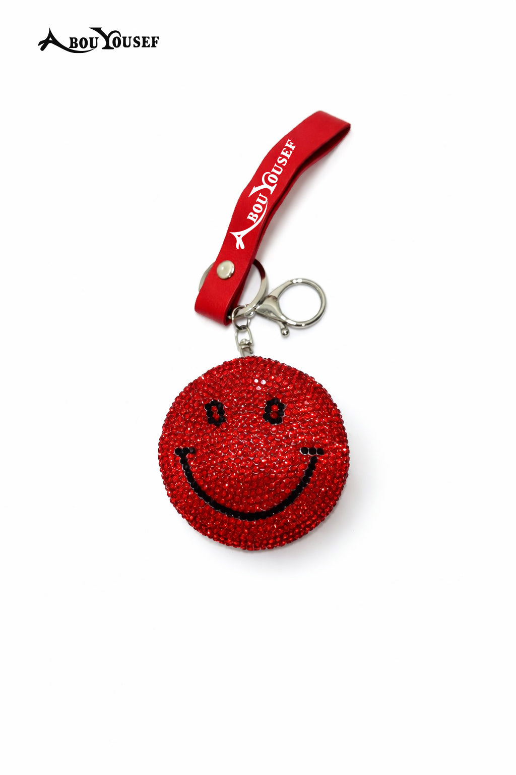 Sparkling smiley face keychain