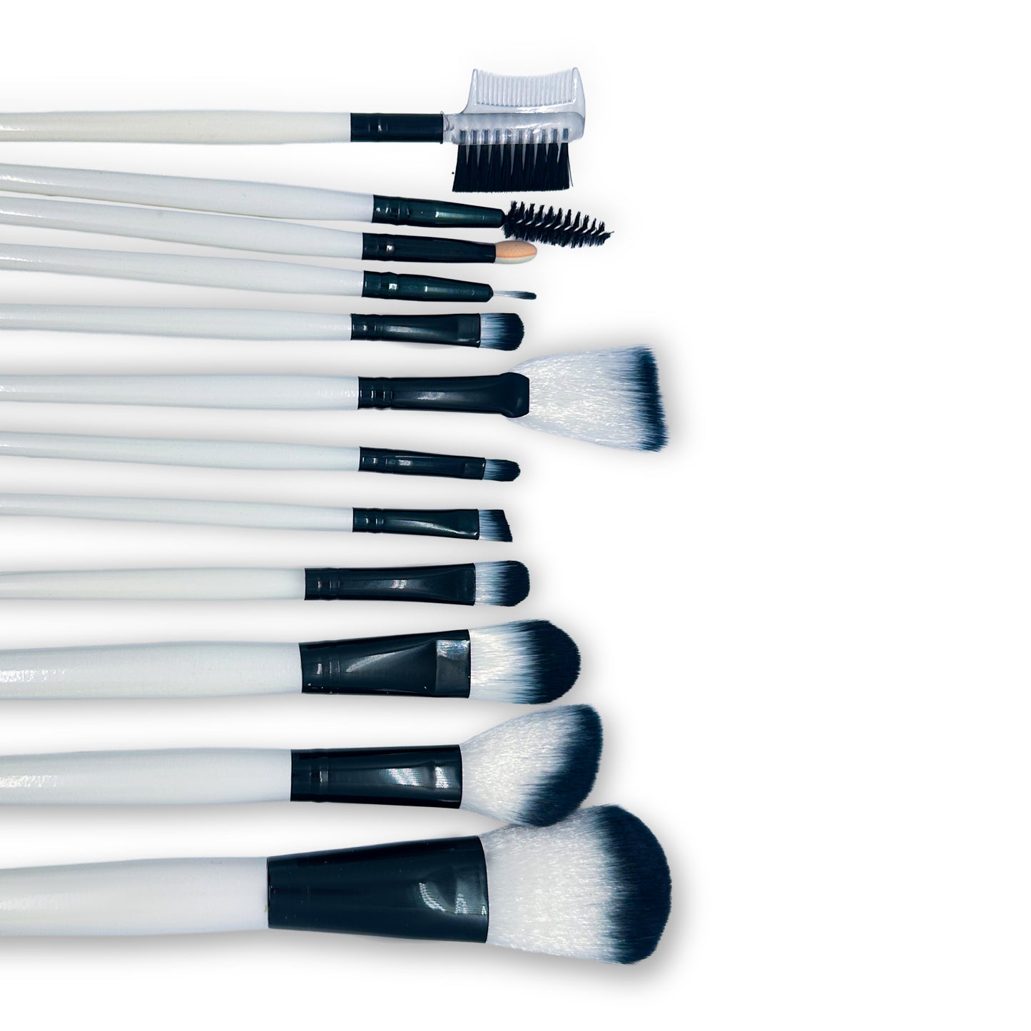12-Piece White Makeup Brush Set