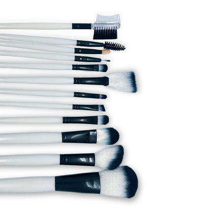 12-Piece White Makeup Brush Set