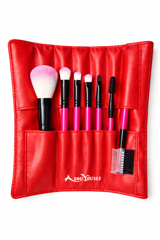 Vibrant makeup brushes