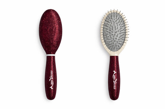 Glittery oval hairbrush