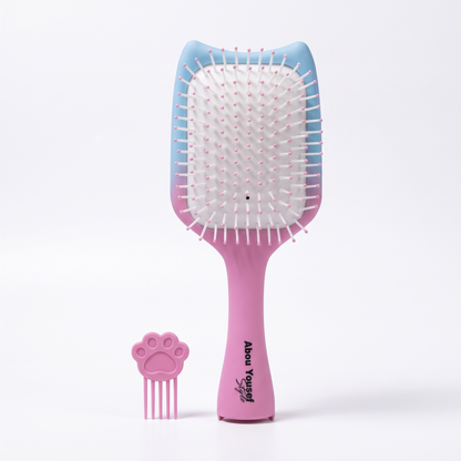 Paddle Hair Brush with Cleaning Tool