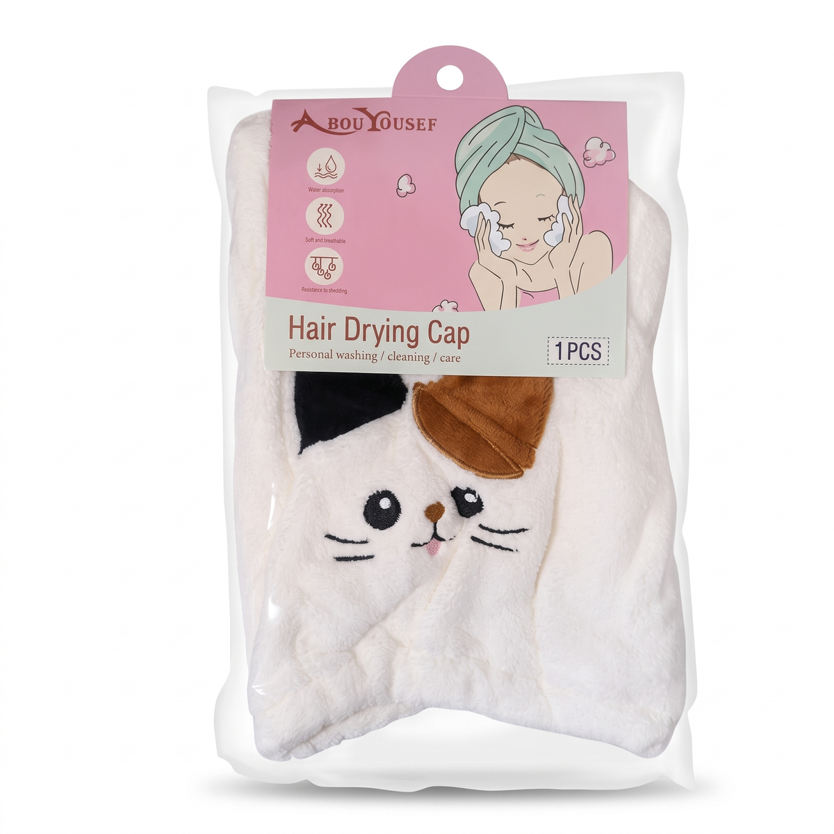 Cat Design Hair Drying Cap