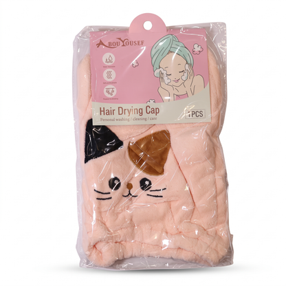 Cat Design Hair Drying Cap