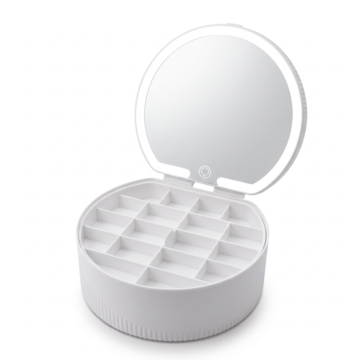 Compartment Storage Case with Mirror