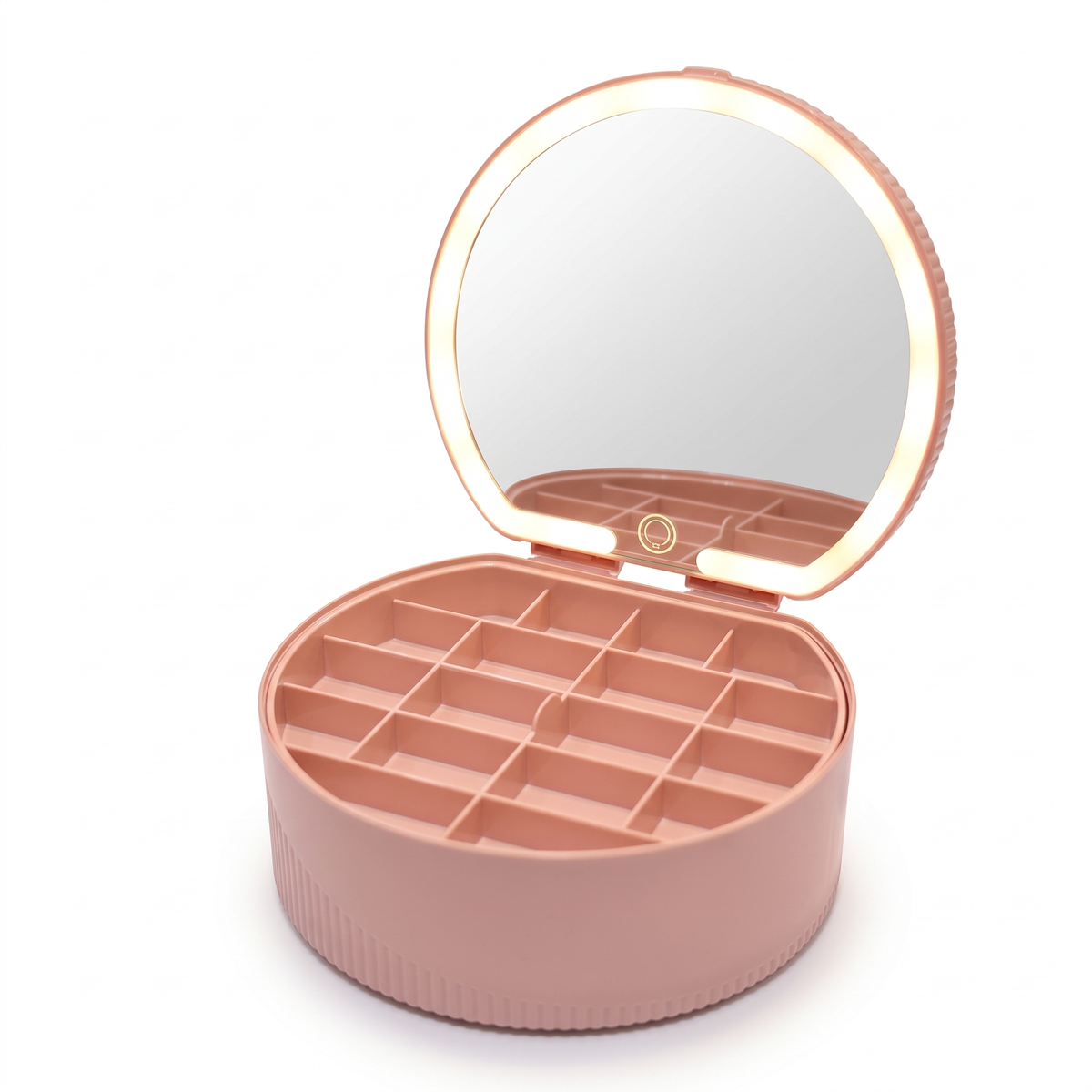 Compartment Storage Case with Mirror